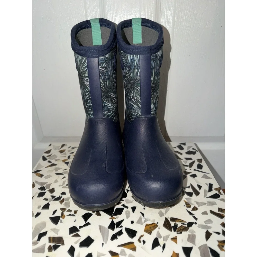 Bogs Kids Neo Classic Firework Floral Kids Size 1 Youth Little Kid Blue Boots